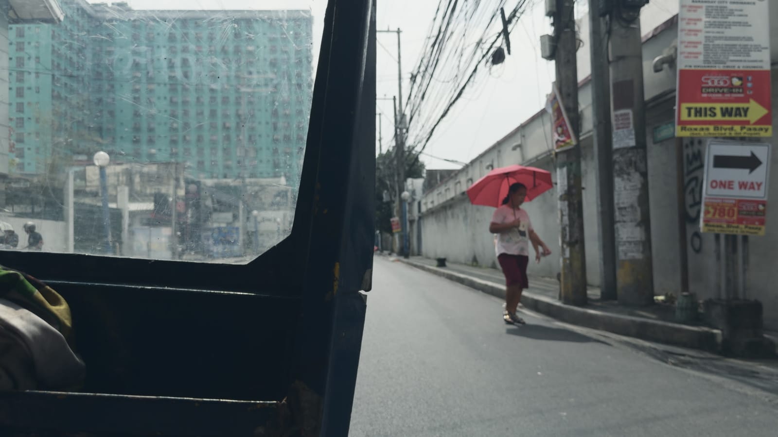 Blue Ruin, applied to log footage of a street in Manila