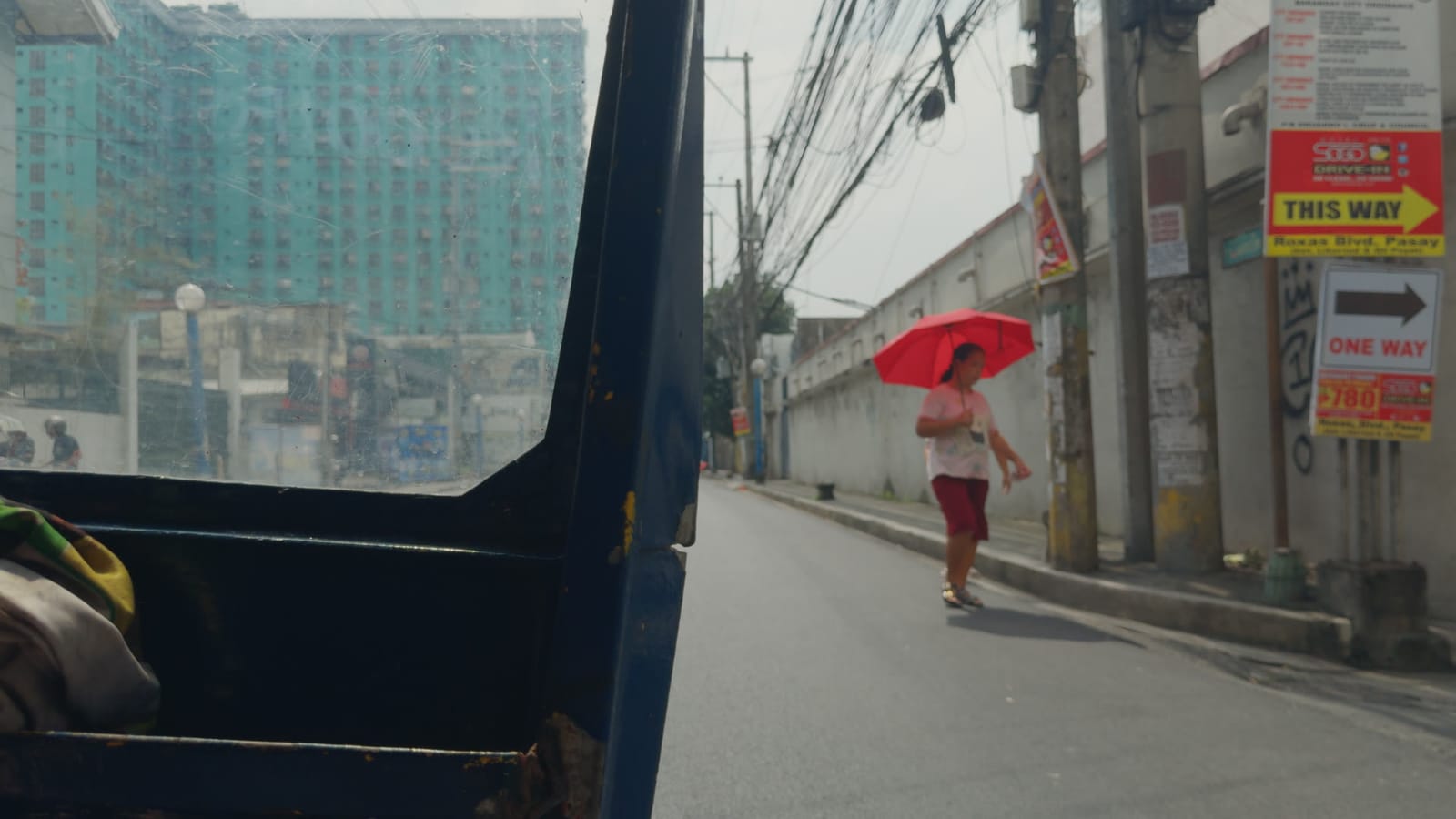 Colombiana, applied to log footage of a street in Manila