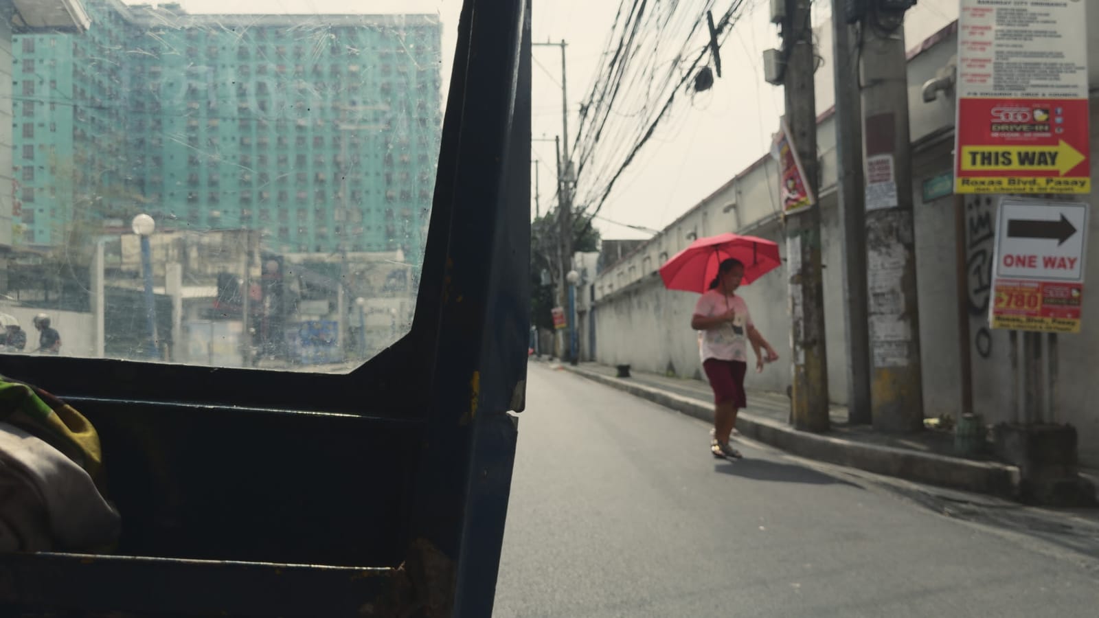 Mustang, applied to log footage of a street in Manila