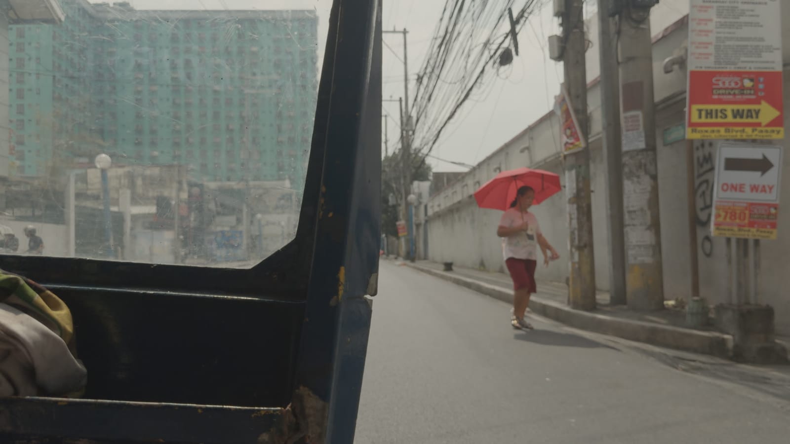 On the Road, applied to log footage of a street in Manila