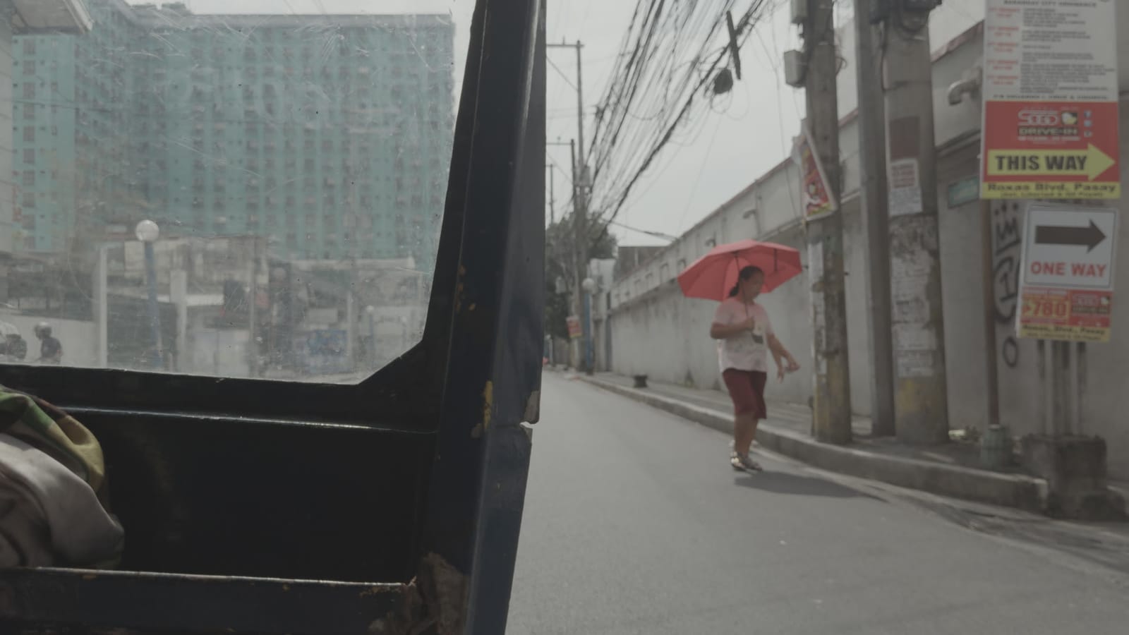 The Panic in Needle Park, applied to log footage of a street in Manila