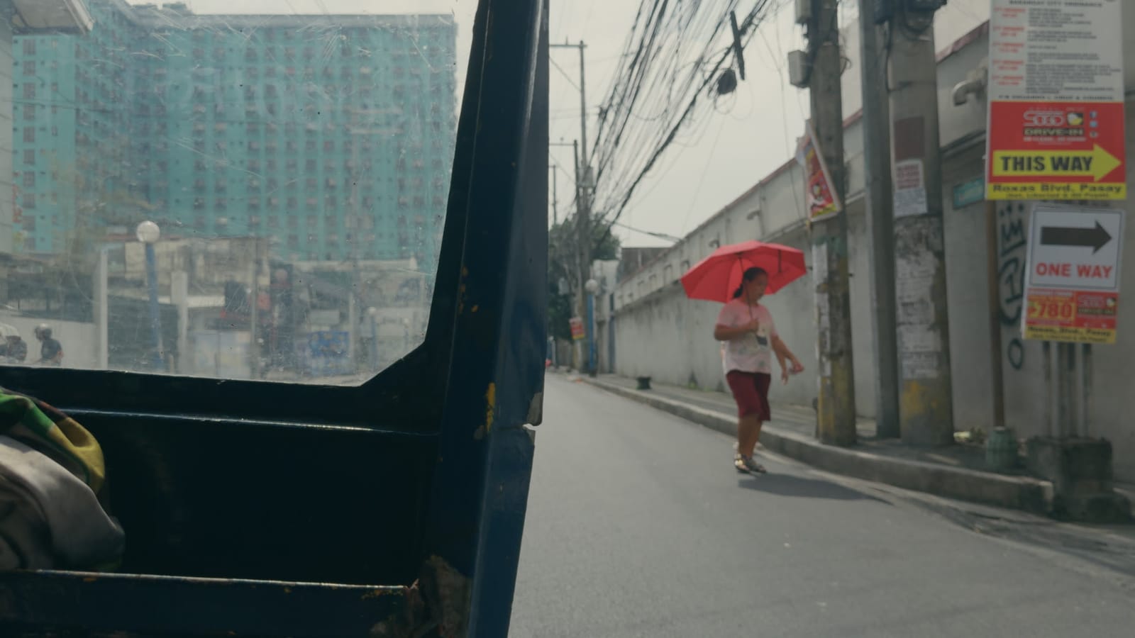 The Salton Sea, applied to log footage of a street in Manila