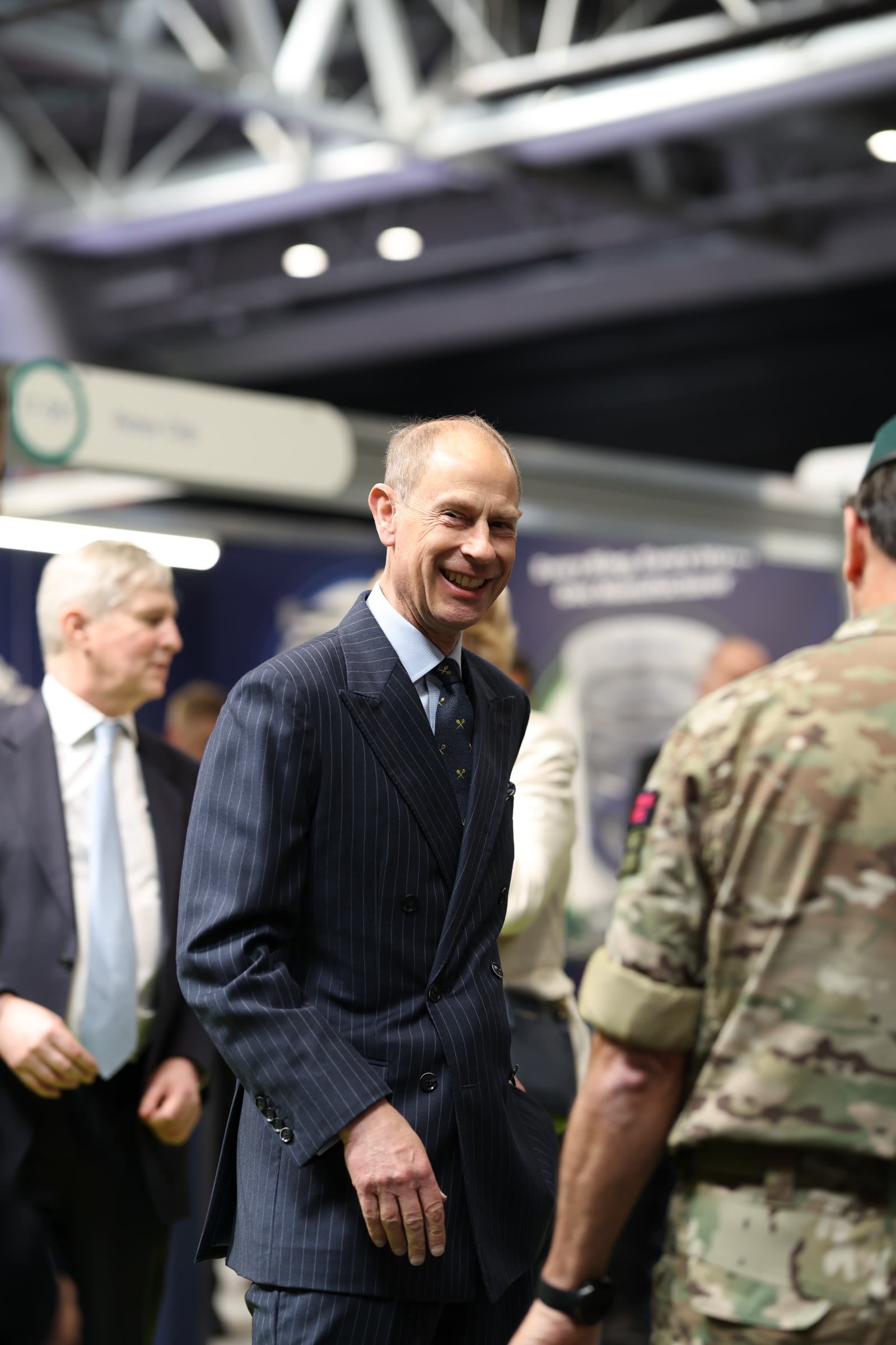 The Duke of Edinburgh, Prince Edward, laughing at the NEC, photographed by Joseph Carey