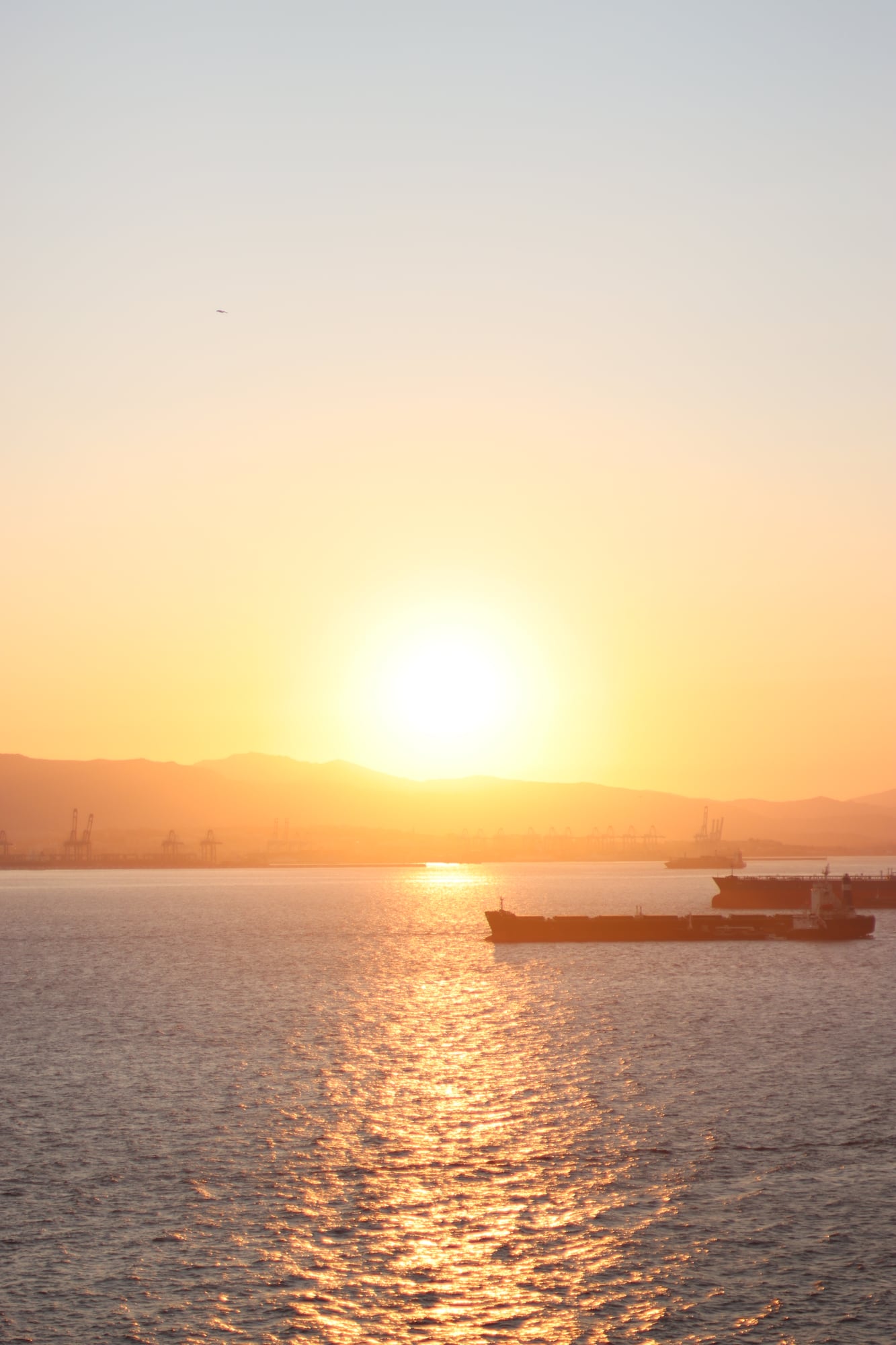 Five weeks on the Rock: Sunset over the bay