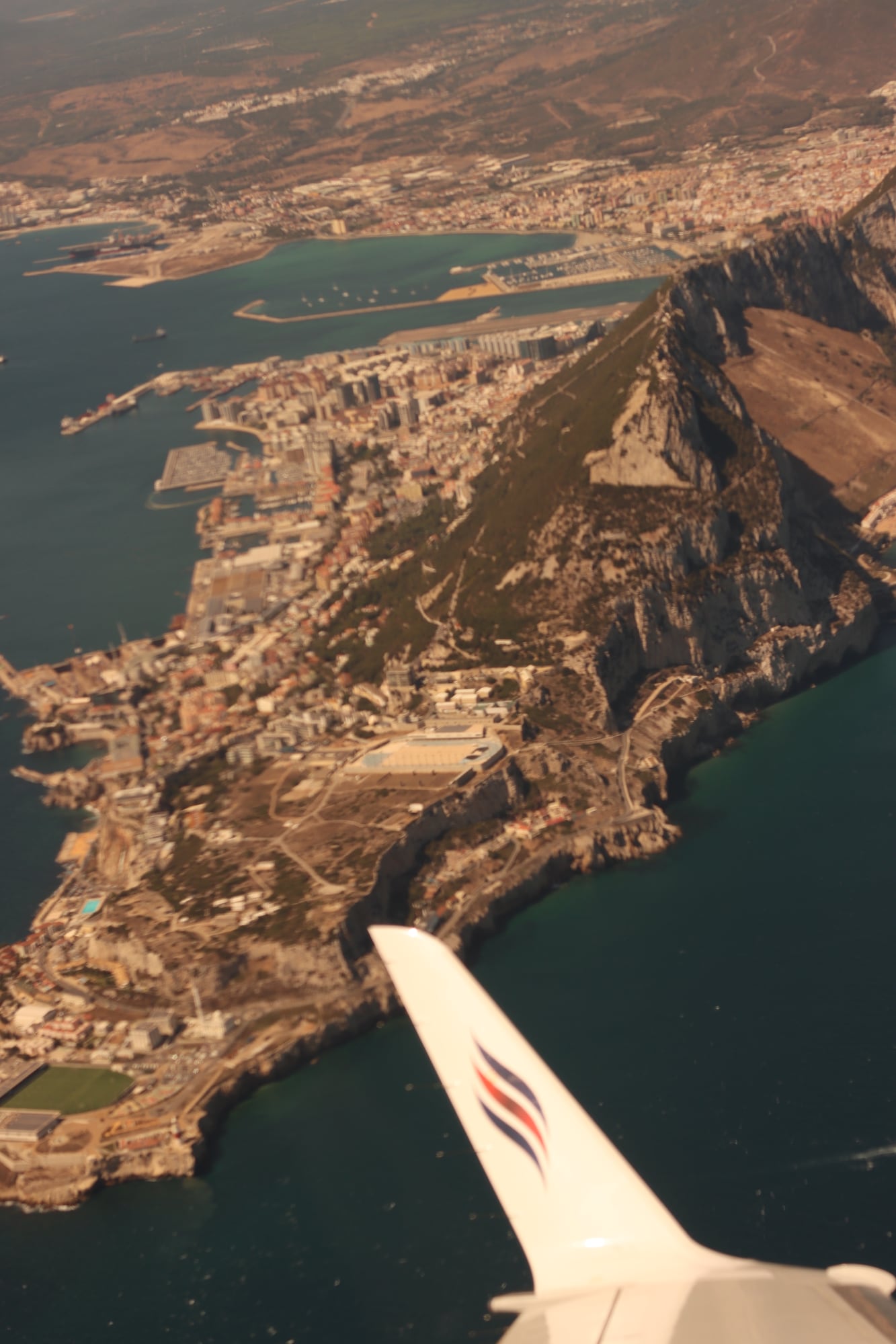 Five weeks on the Rock: Leaving: the whole Rock from the plane