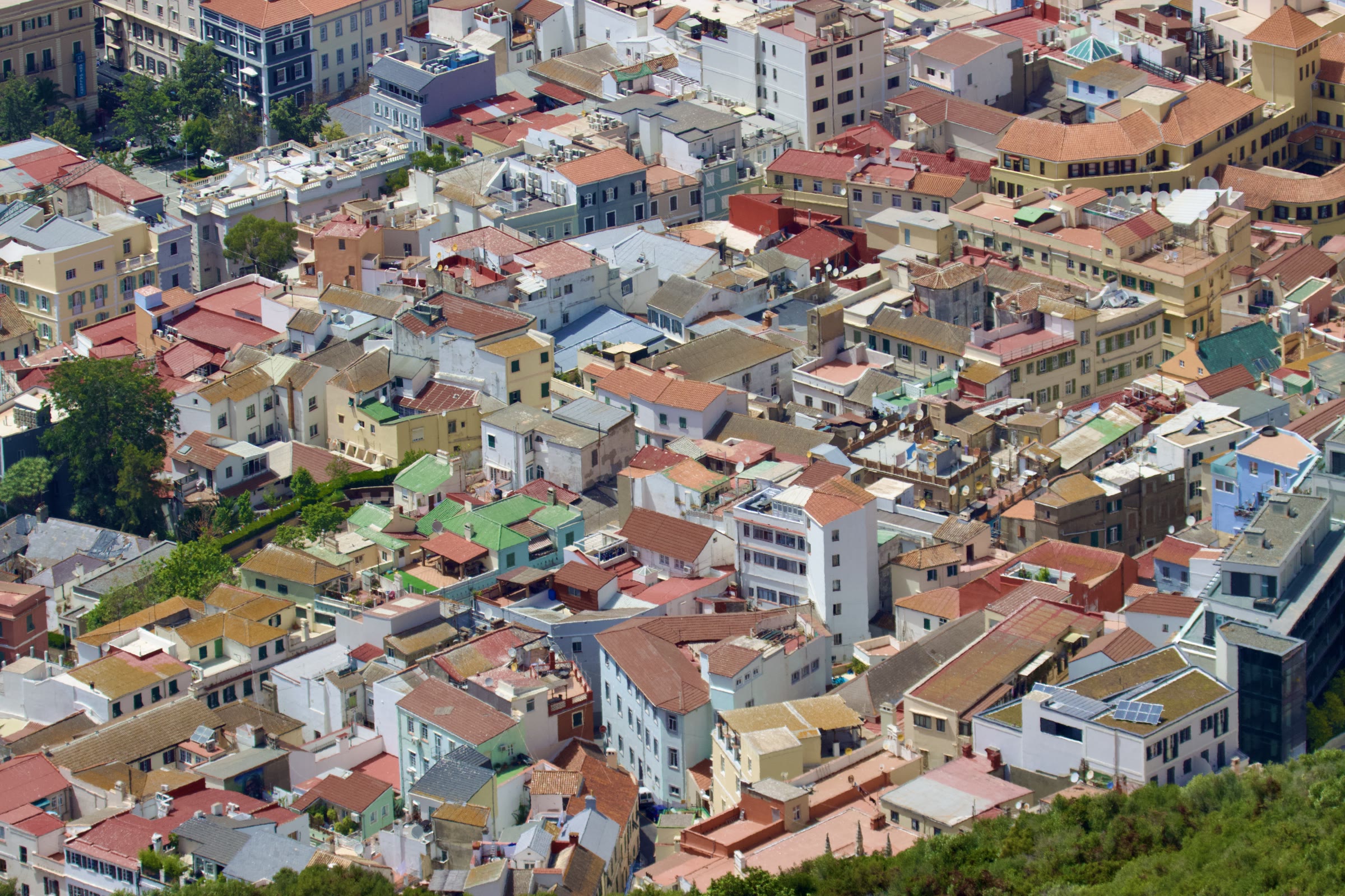 Gibraltar from above: Rooftops