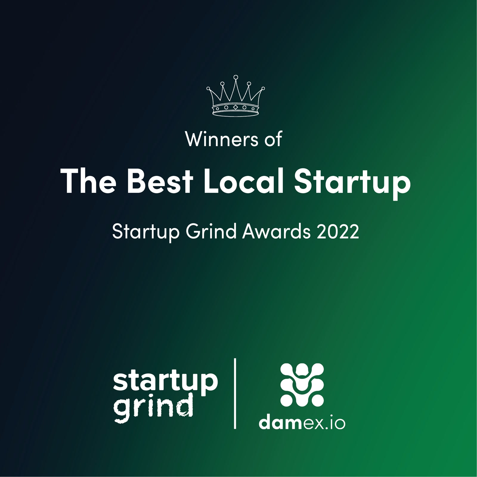 Social graphic: Best Local Startup, Startup Grind Awards 2022