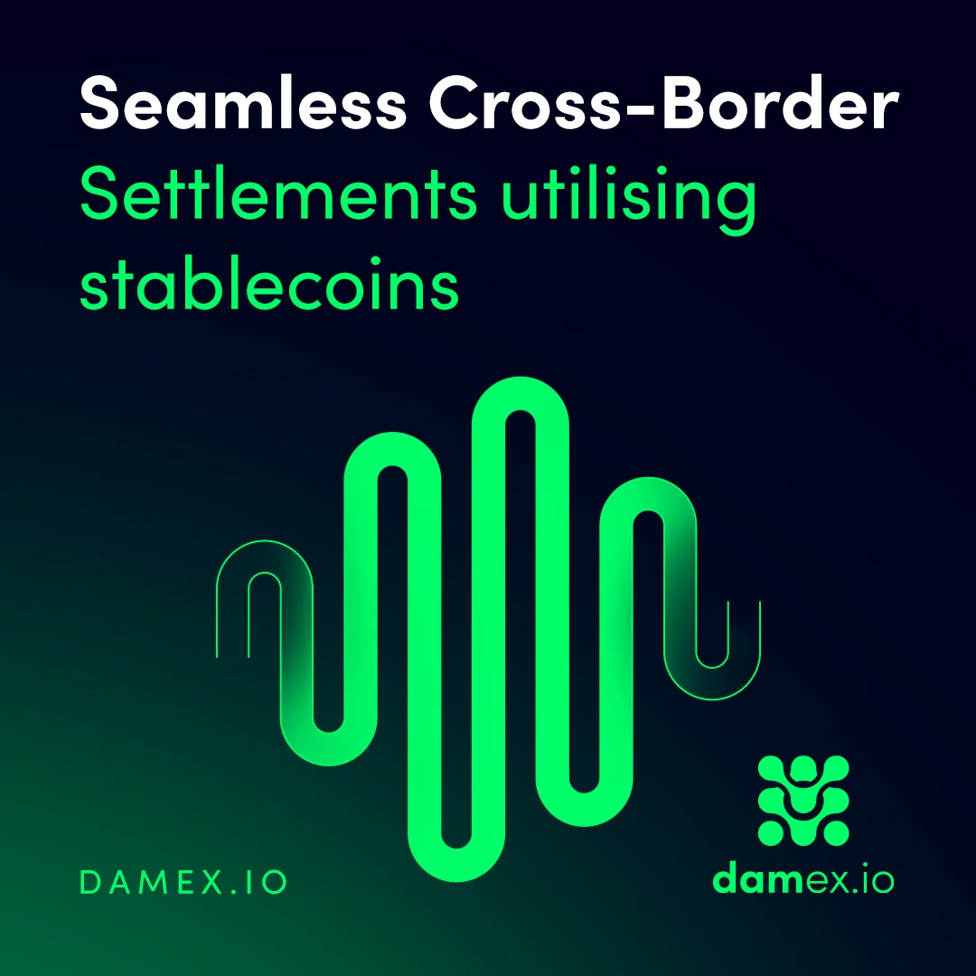 Social graphic: cross-border settlements with stablecoins